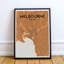 Melbourne City Map 1 Piece Wall Art-166252789