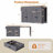 74.5" Gray Rolling Kitchen Island with Extendable Dining Table, Spice Rack, 2 Drawers & 4-Door Storage Cabinet-129936299