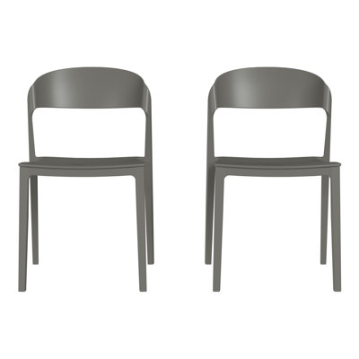 Ensemble de 2 chaises de patio empilables