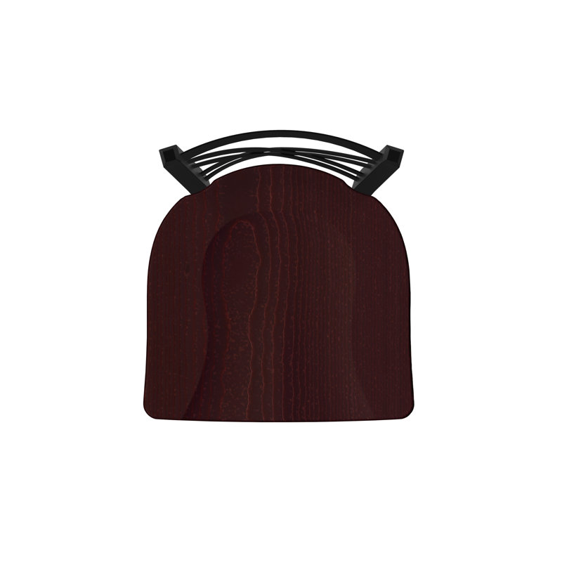 Catalina 18'' H Metal Side Chair, Black Wrinkle, Wood-Dark Cherry Oak