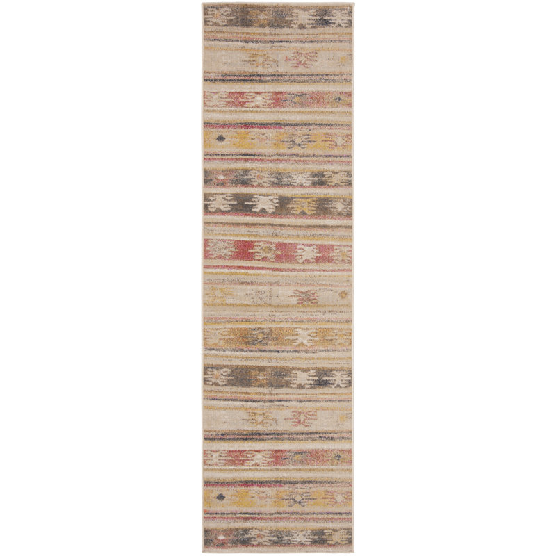 Brianna Ikat Area Rug, Runner 69 x 244 cm