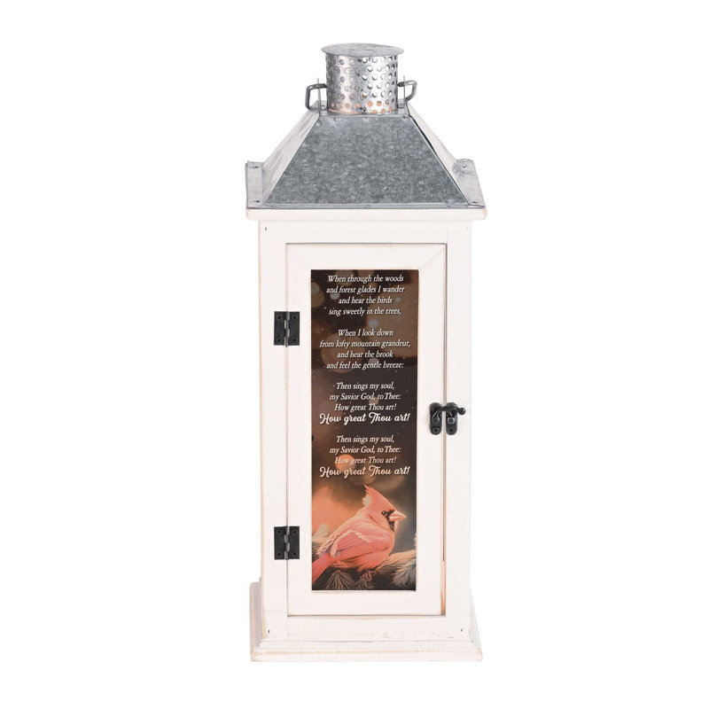 17'' H Tabletop Lantern with Candle Included