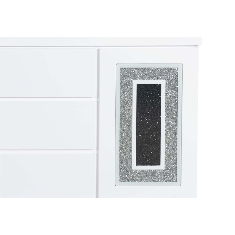 Buffet blanc Ariya avec rangement spacieux et design épuré pour les espaces de repas et de divertissement modernes