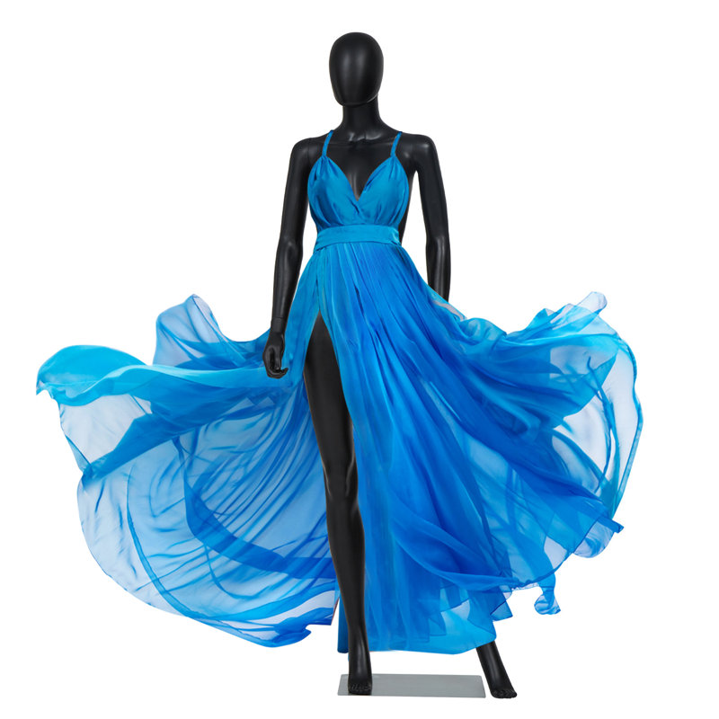 Kinbor Female Mannequin Full Body - Mannequin Full Body Dress Display Stand Adjustable Stand Posable Manikin Torso with Metal Base, Female Dress Form Mannequins, Black