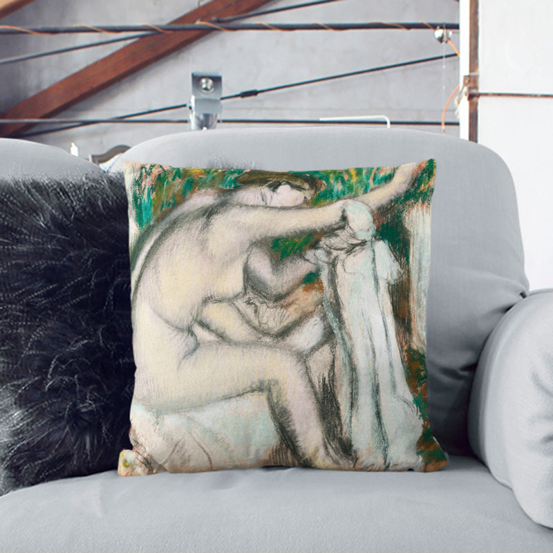Nude Woman Vol.1 Square Throw Cushion, 55cm H x 55cm W x 20cm D, Stone