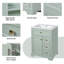 Meuble-lavabo autoportant de 24 po de largeur avec système de rangement à fermeture en douceur et tiroir rabattable-1641914579