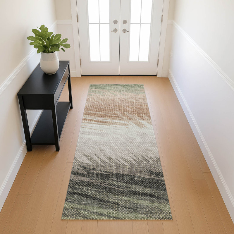 Tapis intérieur / extérieur lavable à la machine Houtz ACN2272, Tapis de couloir 2 pi 3 po x 7 pi 6 po