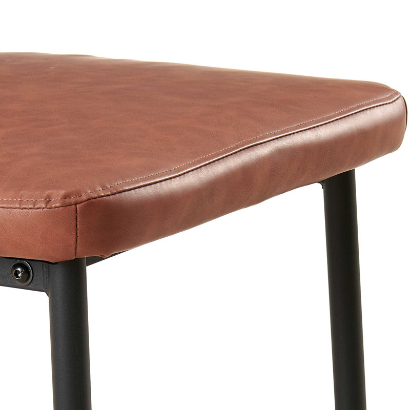 PU Leather Dining Chairs,Set of 4, Brown