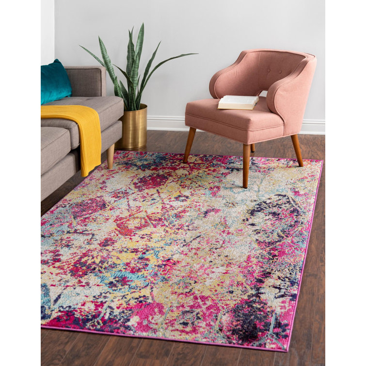 Ector Washable Abstract Indoor Rug