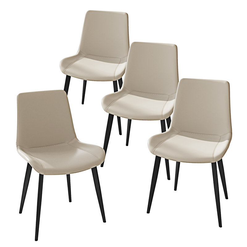 Upholstery Dining Chairs Set Of 4, Cream, 4