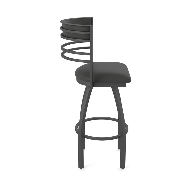 Hunter Swivel Stool, Étain, Tabouret de bar (siège d'une hauteur de 36 po), Vinyle - Fer Canter