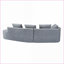 Canapé modulaire incurvé moderne de 116 po pour le salon, entièrement assemblé faisant face à la droite, revêtement Pearl | Polyester | Standard-997752245