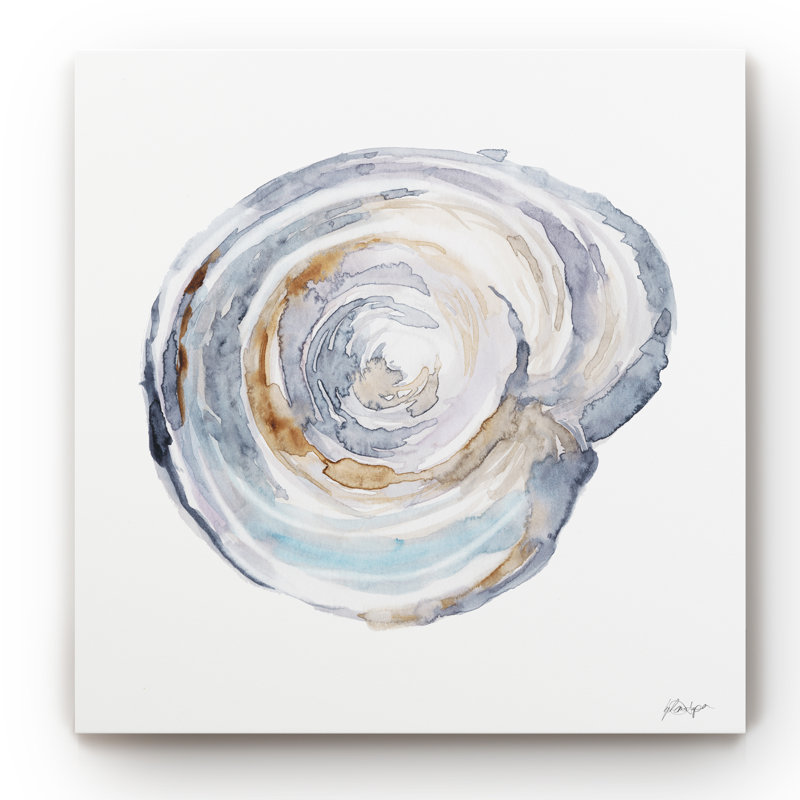 «Barbro Watercolor Tree Ring III», peinture sur toile, H 32 po x l 32 po x P 1 po, Toile tendue