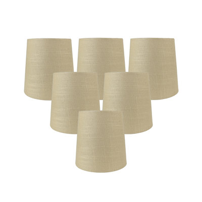 Ensemble de 6 abat-jour en lin Meriville, 4 po x 5 po x 5 po