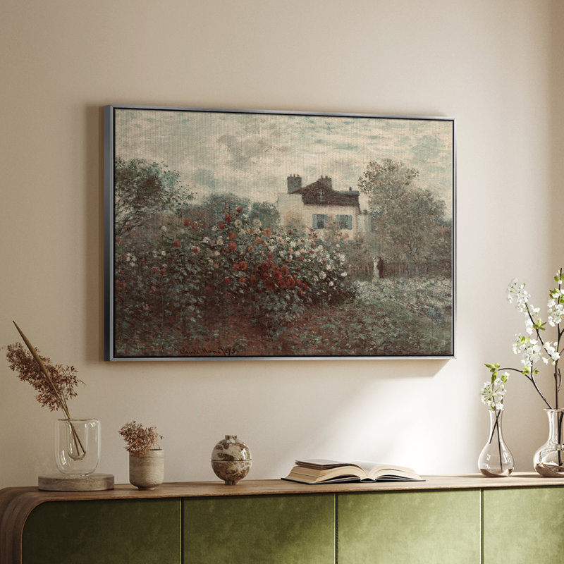 Paysage rétro - DCCCLxxx, H 27 po x l 41 po, Toile argentée avec cadre flottant
