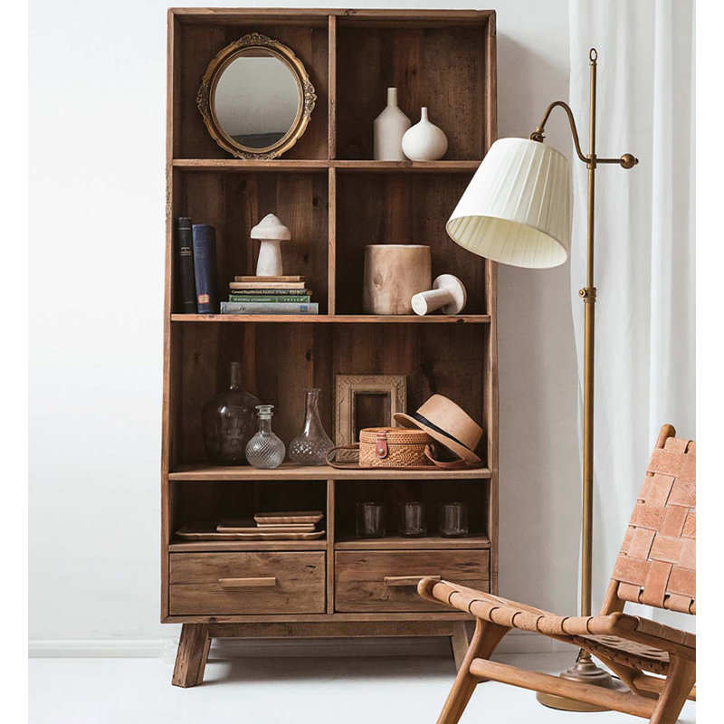 Home Multi-Functional Solid Wood Light Luxury Bookcase.