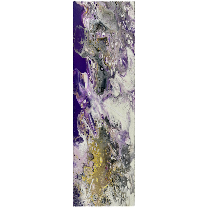 Premium Machine Washable Dream Shag ADS52 Abstract Rug, 2'3" x 7'6" Runner