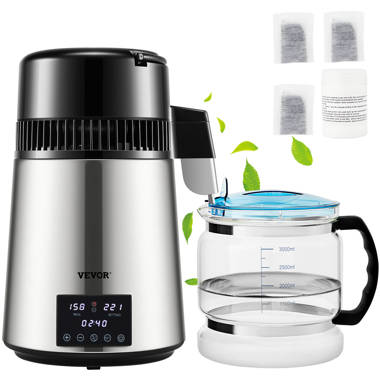 vivohome 304 Stainless Steel Countertop Distilled Water Machine With An  Extra Smart Switch Purifier Filter