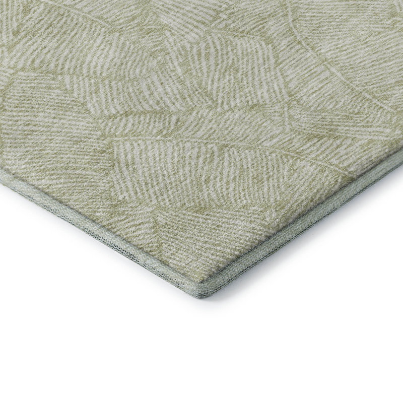 Premium Machine Washable Prisco Aloe Rug, Rectangle 10' x 14'