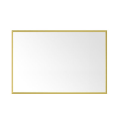 Miroir de salle de bain 72 po x 48 po avec cadre en aluminium - Verre HD, rehausse la salle de bain, la chambre à coucher, la salle de bain du vestibule et convient au salon, au couloir et au foyer