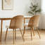 Chaise de salle à manger en osier brun, ensemble à deux places, chaise de salle à manger moderne, coussin de siège de style bohémien en éponge beige doux de style médiéval