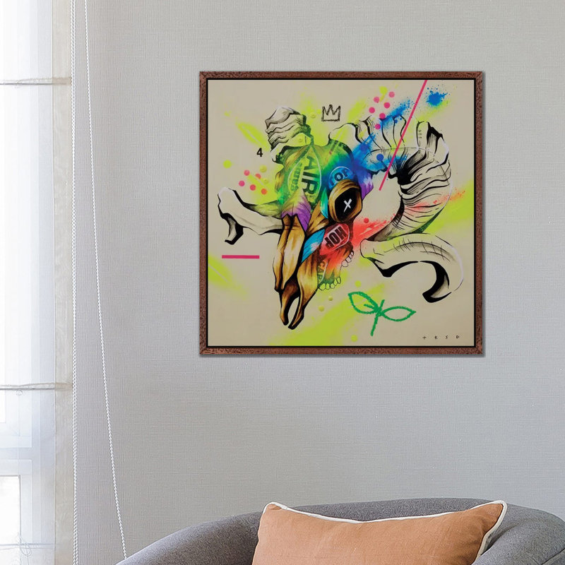 Revive II by Taka Sudo - Floater Frame Gallery-Wrapped Canvas Giclée on Canvas, Classic Wood, 66.04 cm H x 66.04 cm W