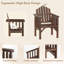 Fauteuil d'extérieur en bois avec accoudoirs et dossier haut inclinable pour porche brun-1258651175-1258651176