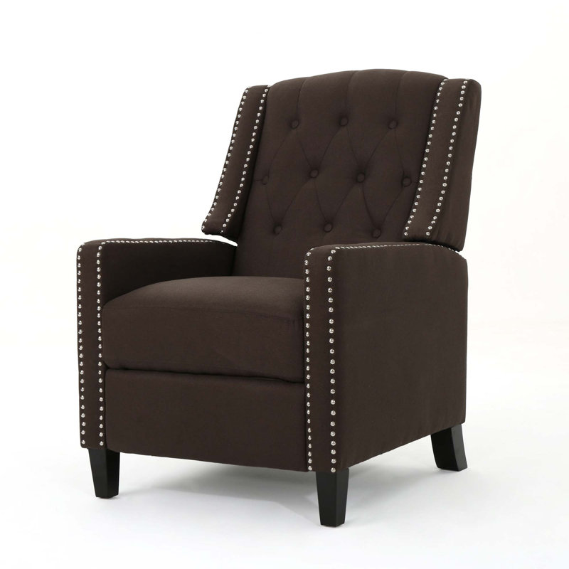 Classic Fabric Push Back Chair, Coffee