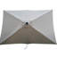 Parasol solaire rectangulaire - 10 pi x 6,5 pi Auvent, imperméable. 26 lumières DEL. Fonctions de manivelle et d'inclinaison. Mât noir. Gris moyen Pour patio à énergie solaire. Auvent. Soulevez. Bouton-poussoir inclinable. . Délice-2012725866