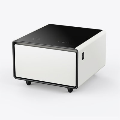Modern Smart Side Table with Built-in Fridge, Wireless Charging, Temperature Control by Orren Ellis