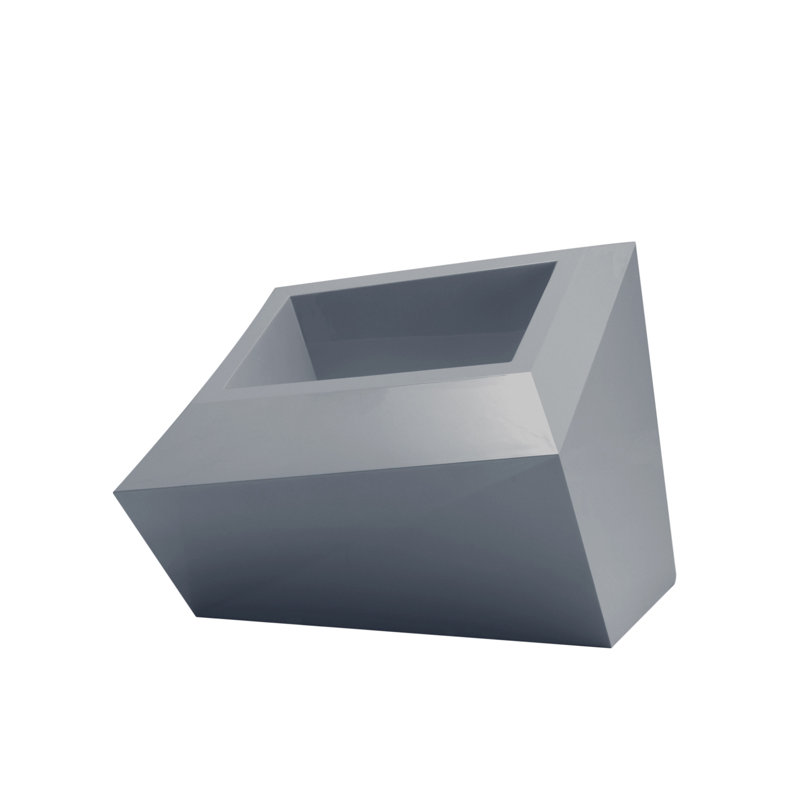 Faz Resin Pot Planter, Steel, 16.5" H x 23.25" W x 17.75" D