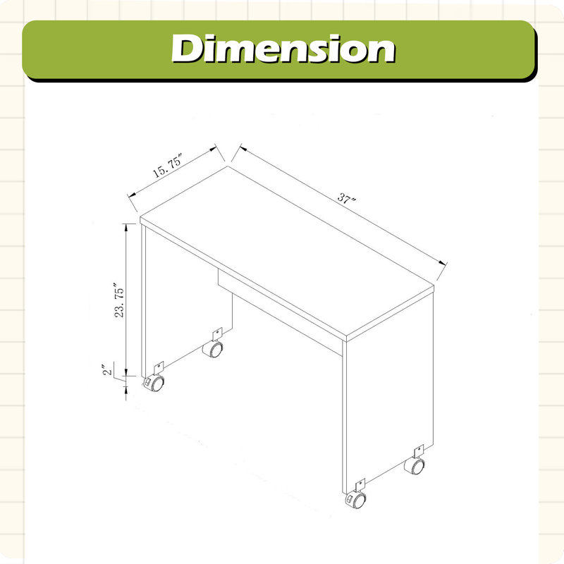Bureau d'ordinateur en bois, bureau personnel