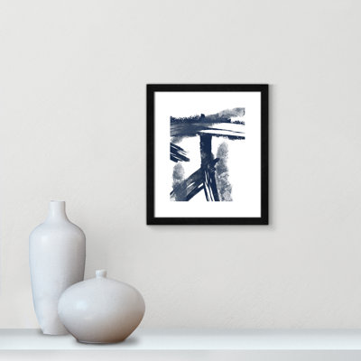 Bleu marine frappant les coutures 1 - reproduction d'art