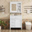 Ensemble de meuble-lavabo autoportant 30 po avec lavabo supérieur, meuble-lavabo moderne avec 2 tiroirs et un tiroir basculant, meuble-lavabo autoportant avec miroir et meuble-lavabo simple