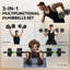 Ensemble d'haltères réglables, ensemble de poids 3 en 1 pour gymnase à domicile, 66 lb
