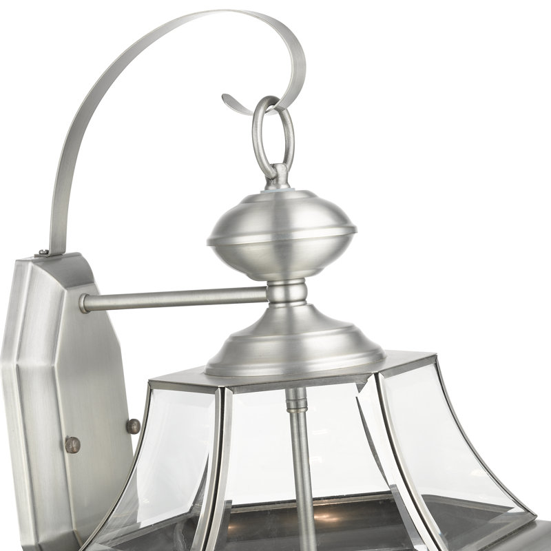 Lanterne murale d'extérieur en verre biseauté Creason, Nickel brossé