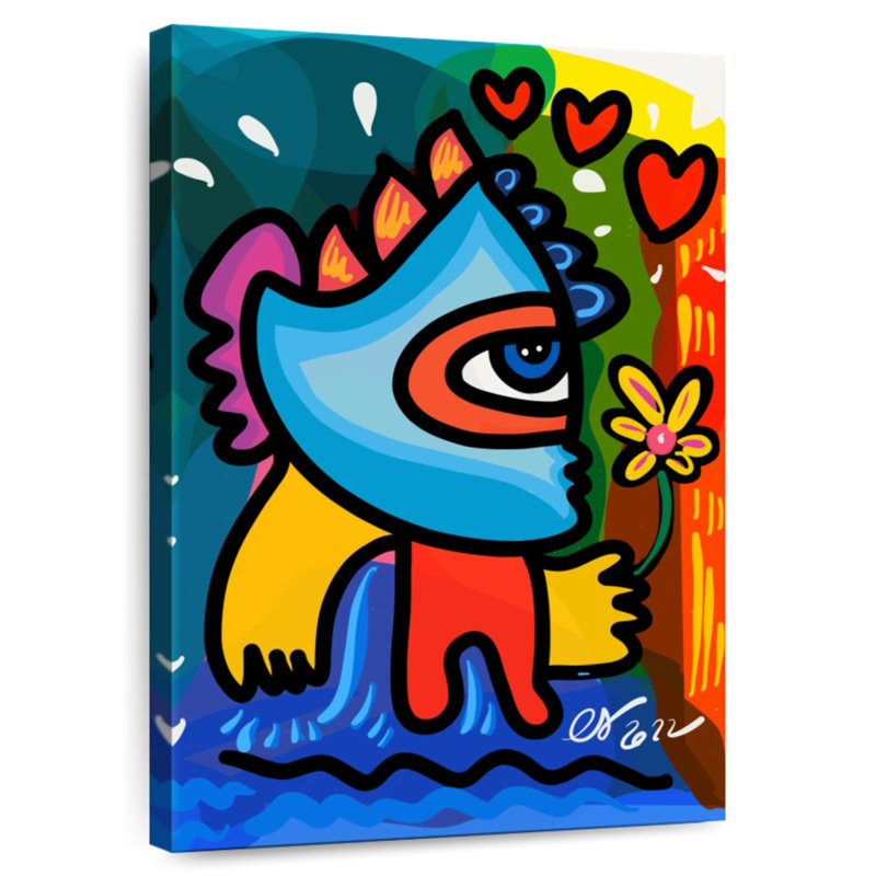 Kelan Flower Graffiti Man, 39" H x 26" W