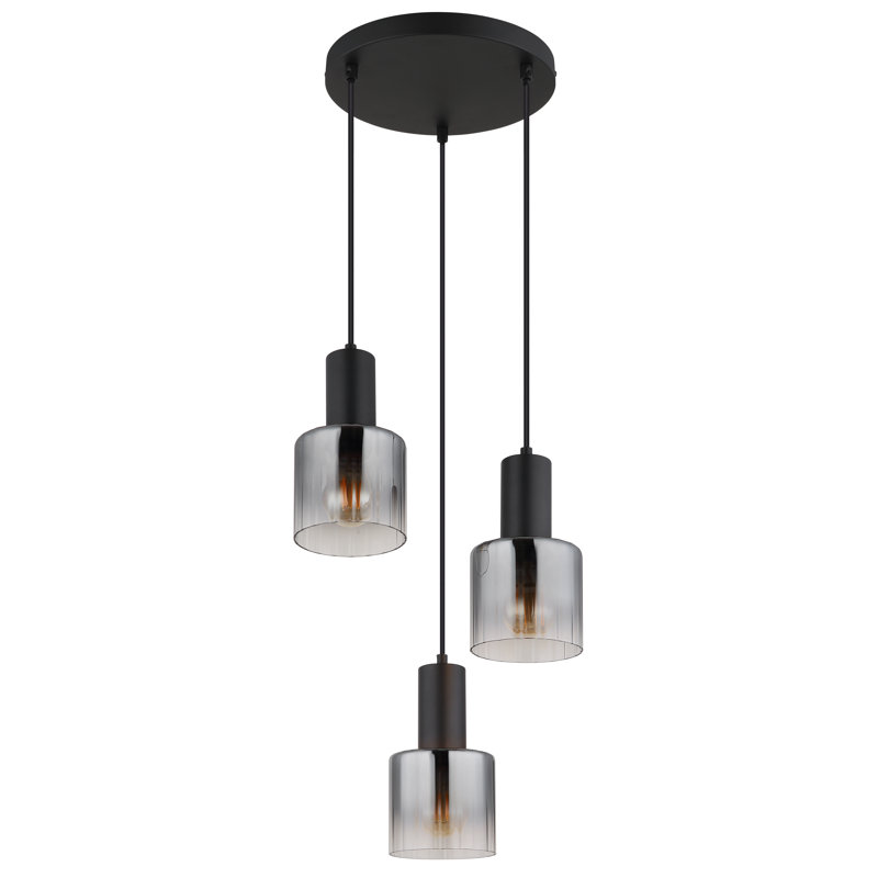 Takya 3 - Light Matte Black Geometric Pendant