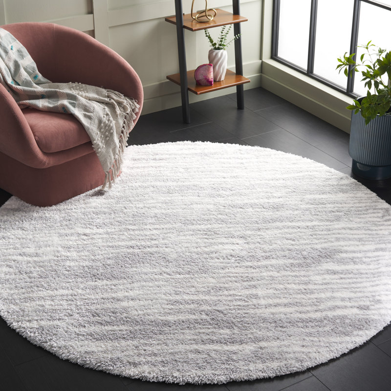 Kamouri Tahoe Shag Performance Rug, Round 6'7"