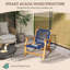 Chaise Adirondack de patio en bois d'acacia, chaise de foyer en bois moderne avec corde PP
