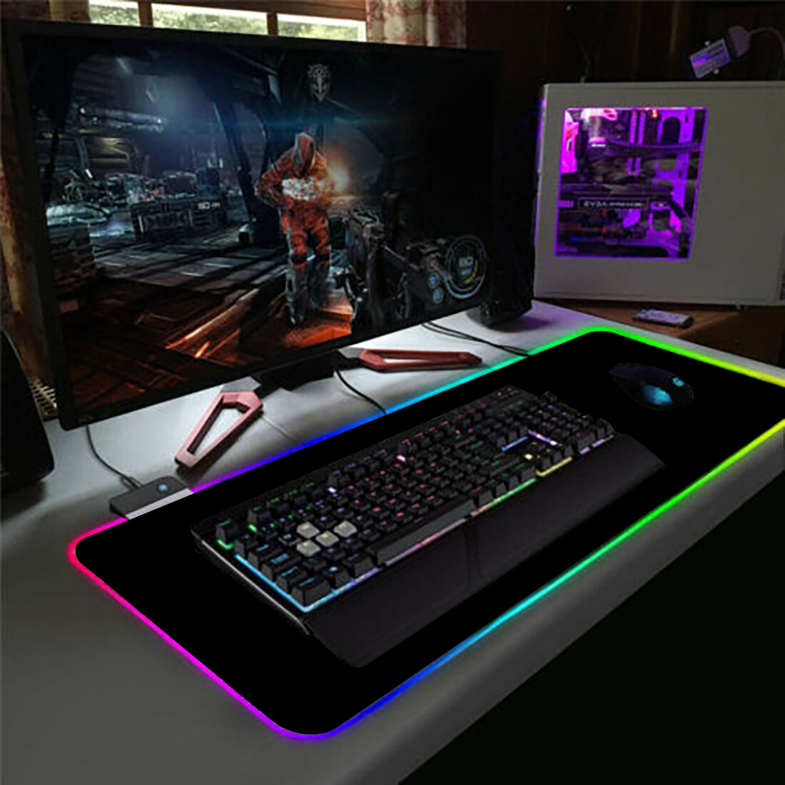 Warm Desk Pad, Heated Desk Mat, Touch Control Leather Pad, Electric Heating  Pad, Gaming Mouse Pad-US