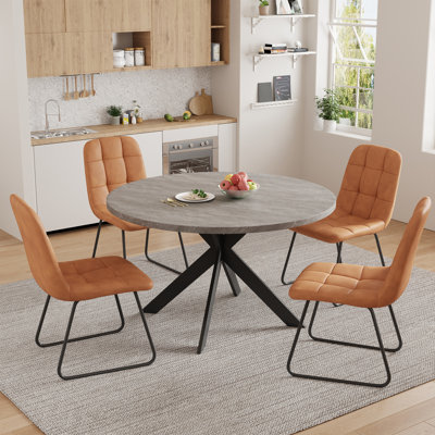Chaises de salle à manger de cuisine moderne, chaises d'appoint rembourrées (4 chaises)
