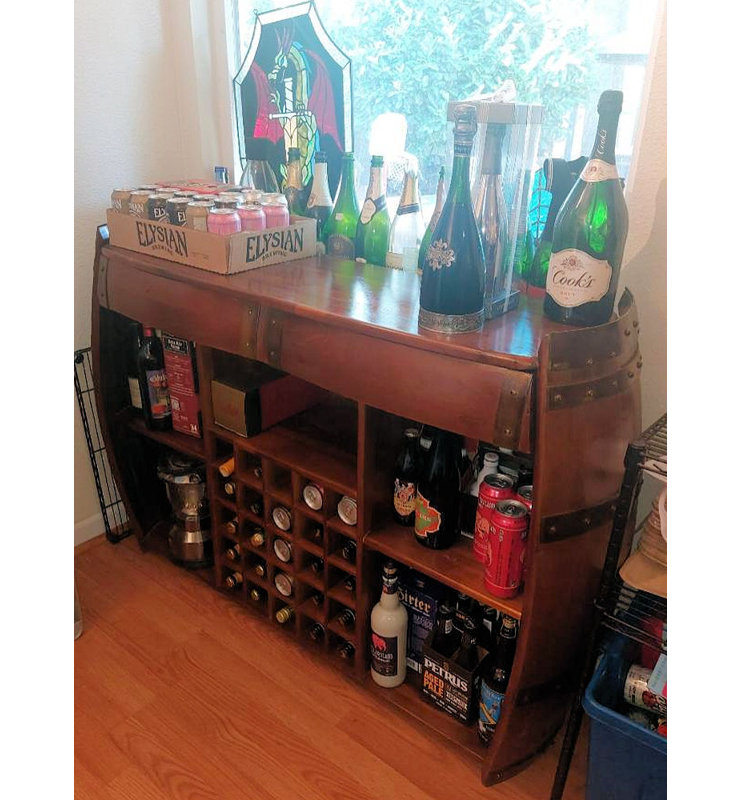 MGP 40 Bottle Solid Wood Floor Wine Bottle & Glass Rack in Brown | Wayfair