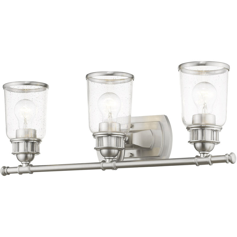Éclairage pour meuble-lavabo 3 lumières, Nickel brossé