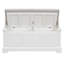 Banc à chaussures TREXM avec rangement dissimulé rétro et coussin, blanc-1181615572