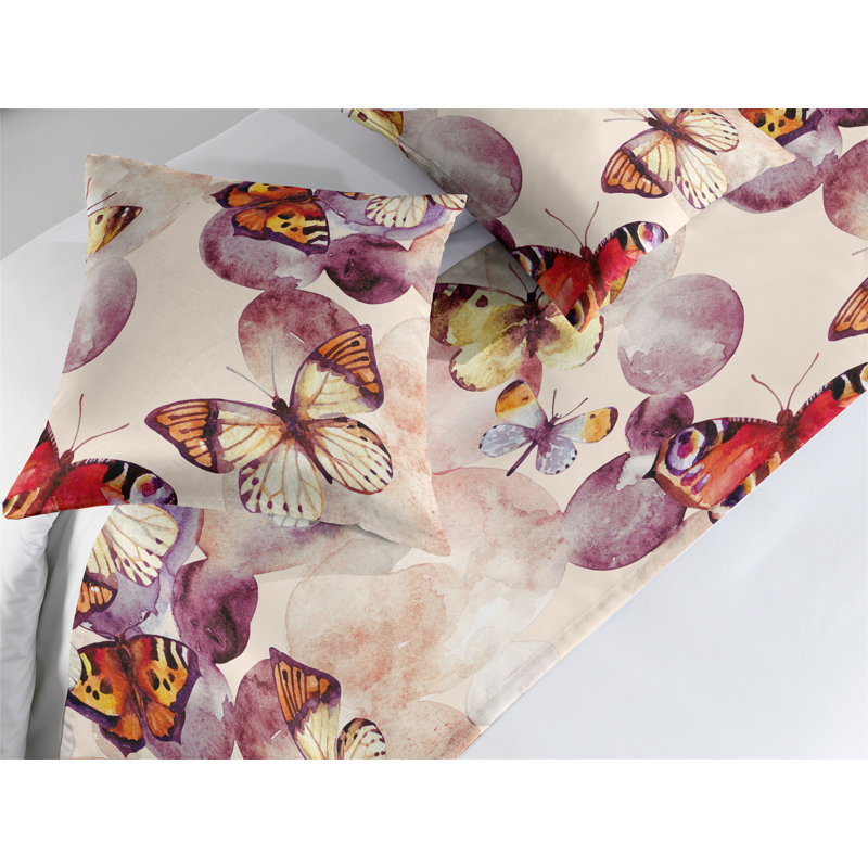Ensemble de chemin de lit Ambesonne Wings of Spring Butterfly Dreamy, Très grand