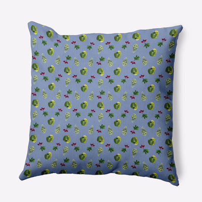 Floral Polyester Throw Pillow