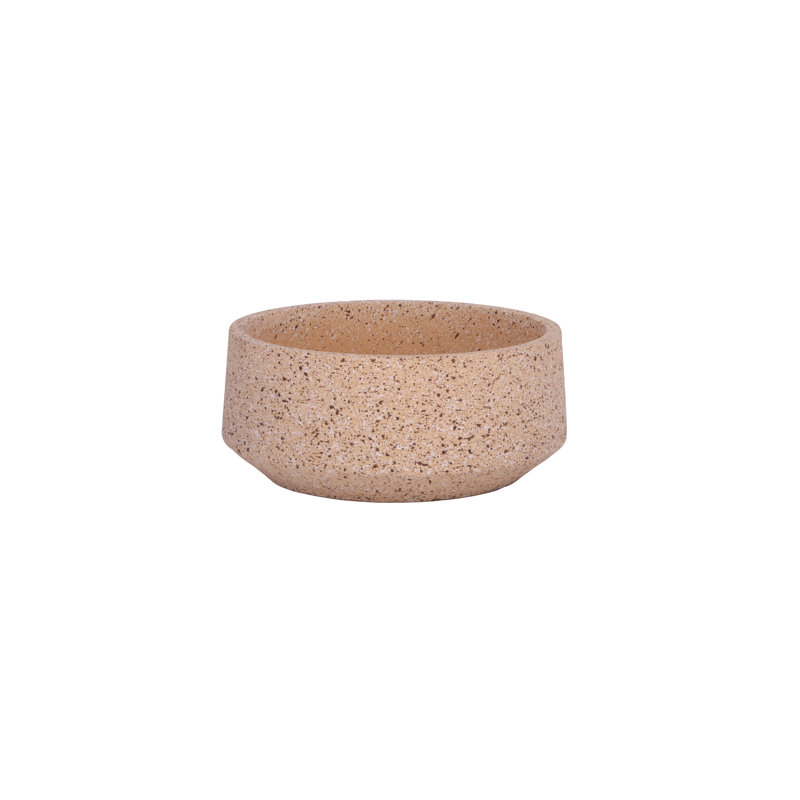 Pot de ciment beige Granito, H 4 po x l 9,5 po x P 9,5 po