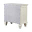 Table de chevet blanc crème avec 3 tiroirs généreusement dimensionnés et plateau escamotable