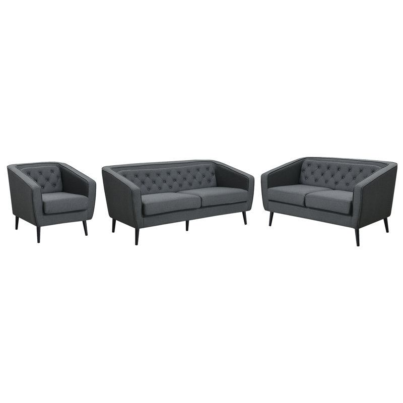 Ensemble de canapé 3 pièces Mid-Century Modern
